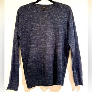 Men’s J. Crew Blue Heather long sleeve midweight crew neck sweater in size small